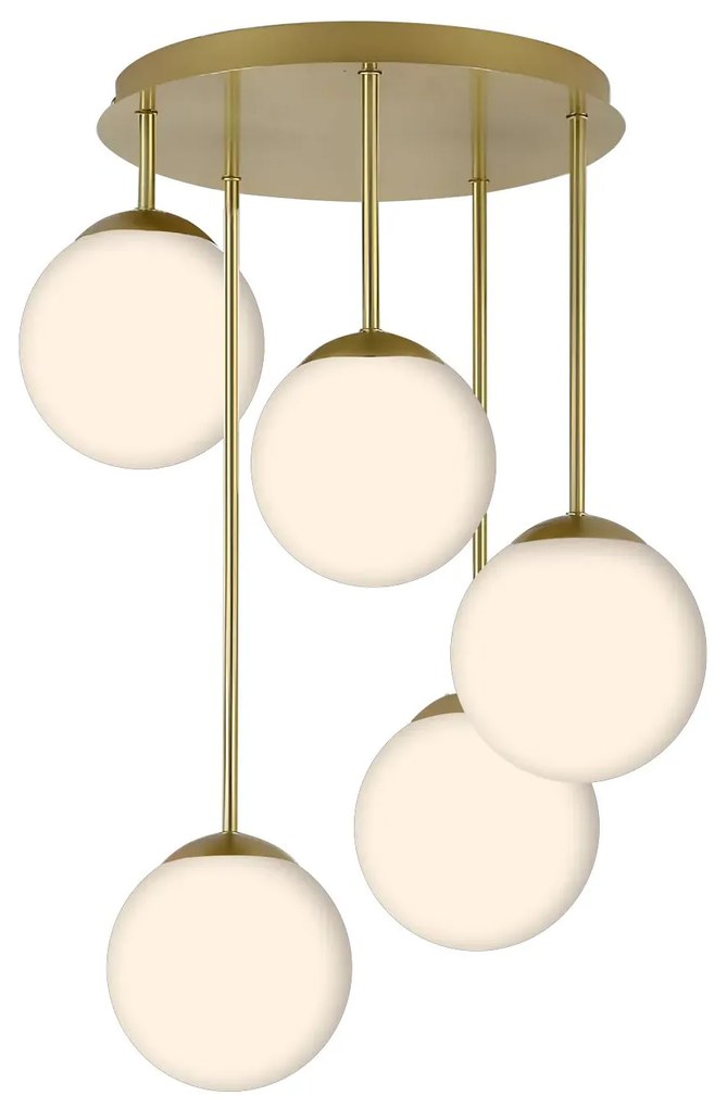 Toolight Toolight, stropné svietidlo 5xE27, APP1818-5CPR, zlatá, OSW-00668