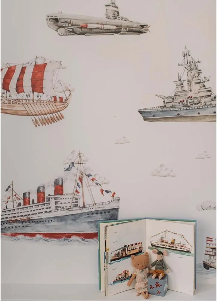 Samolepka do detskej izby histórie lodí L