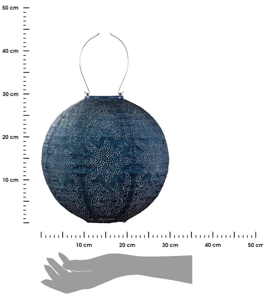 SOLÁRNY LAMPÁŠ ROUND 28,9X30 CM MODRÁ