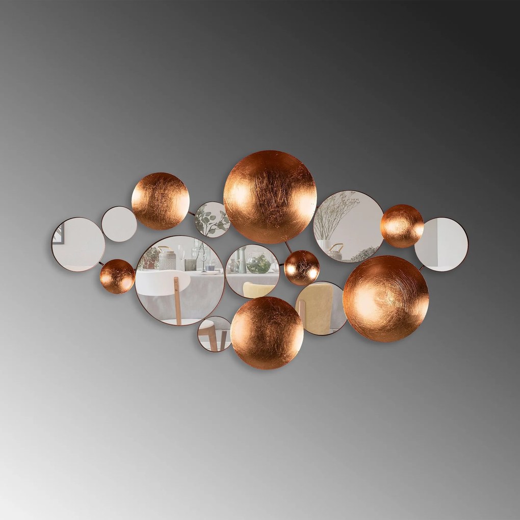 Nástenná kovová dekorácia Infinity 2 medená