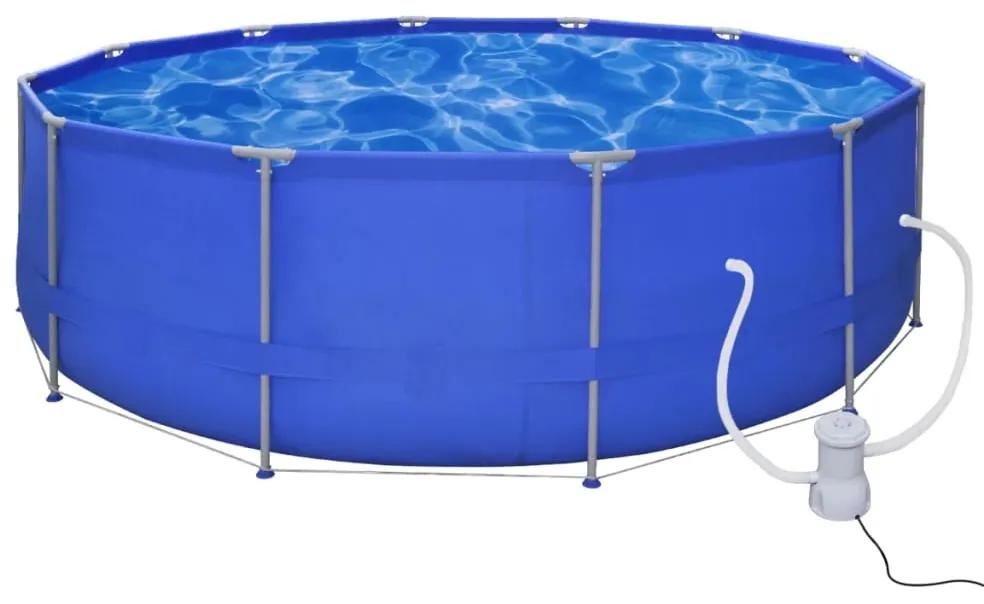vidaXL Okrúhly bazén 367 cm s filtračným čerpadlom 530 gal/h