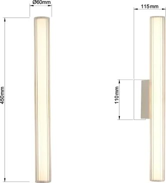 Kúpeľňové osvetlenie zrkadla LINEA LED/8W/230V 3000/4000/6000K IP44 45 cm biele