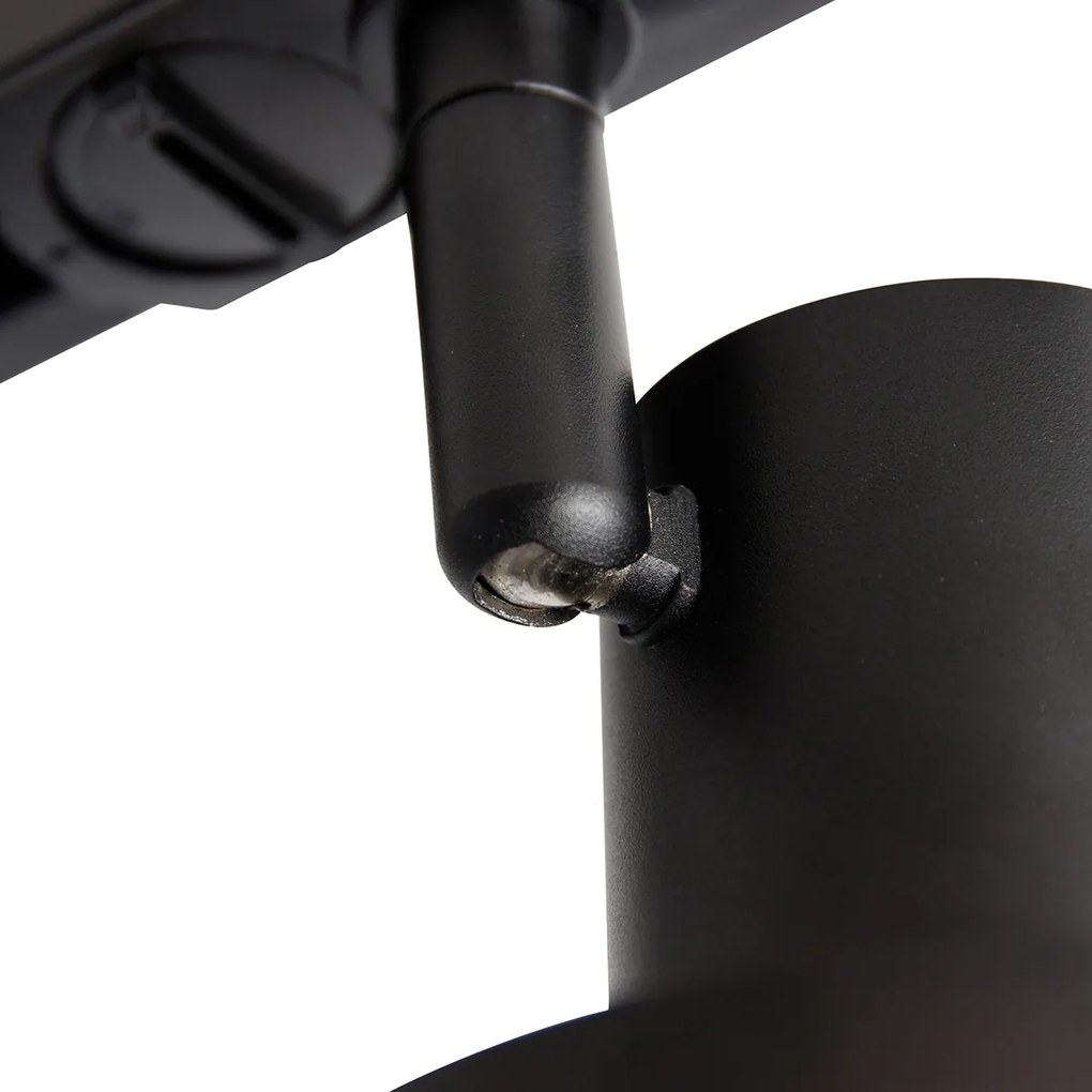 Moderný koľajnicový systém s 4 čiernymi bodovými svetlami 1-fázový 200 cm - Iconic Jeany