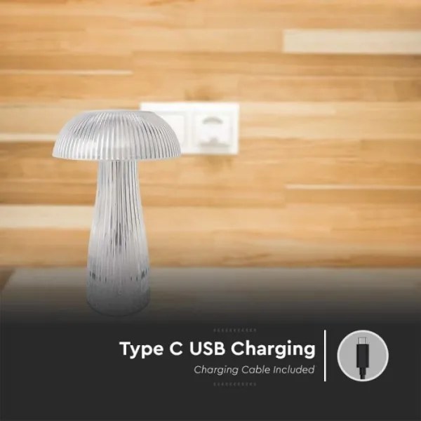 LED Stmievateľná dobíjacia stolná lampa LED/1W/5V 3000-6000K 1800 mAh číra