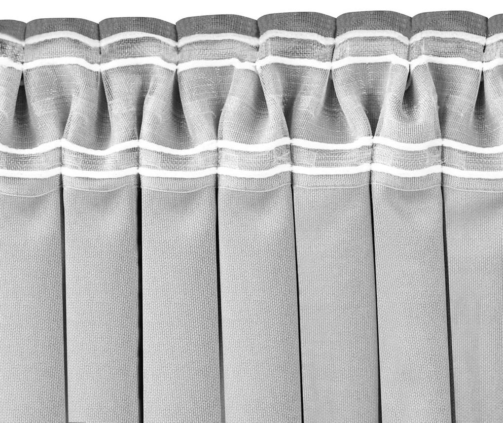 Závěs MILANA klasická transparentní dračí páska 7,5 cm s třásněmi 3 cm krémový