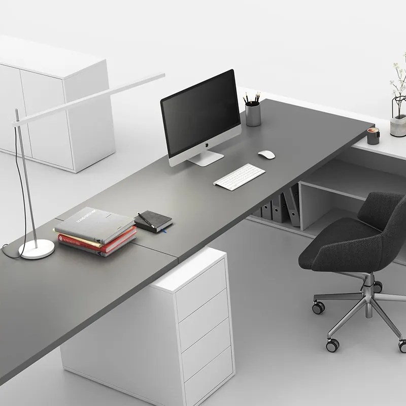 Kancelársky prístavný kontajner BLOCK, 400 x 800 x 710 mm, 4 zásuvky, dub prírodný