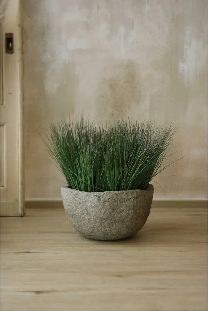 Dizajnový kvetináč CIMENTO, vláknocement, priemer 46 cm, sivá