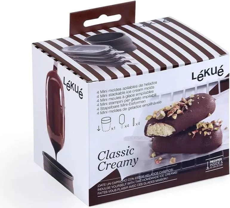 Formičky na zmrzlinu Classic Creamy s nádobou na polevu 5 dielov