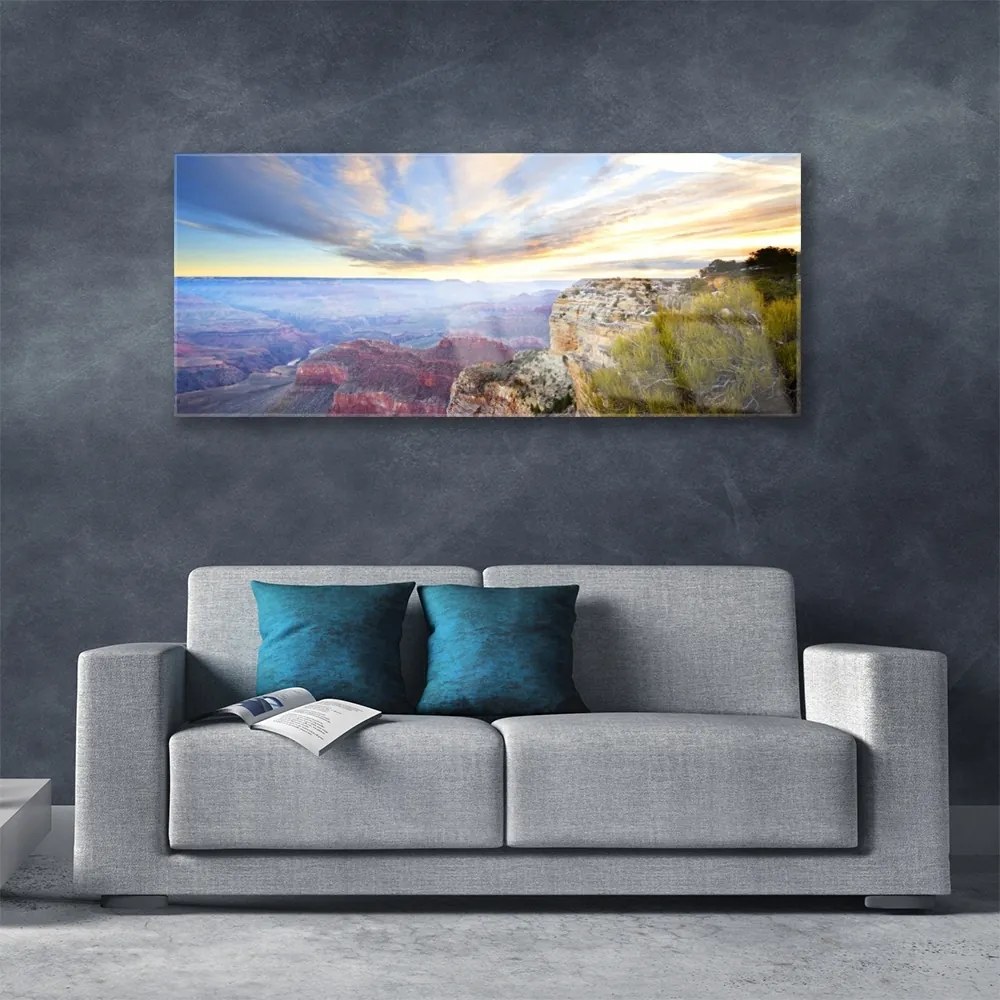 Obraz plexi More hory príroda 125x50 cm