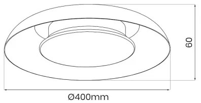 LED stropné svietidlo PIATTINO LED/30W/230V 3000/4000/6000K pr. 40 cm čierne