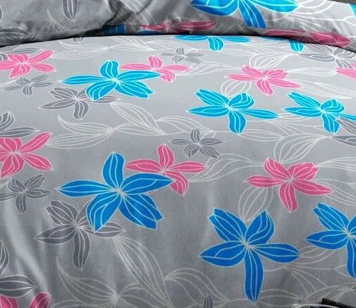 Krepové bavlnené obliečky Homa LOREA FLOWER 2-dielna sada 140x200 cm