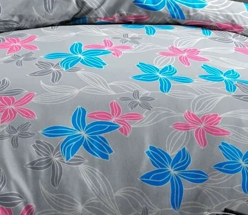 Krepové bavlnené obliečky Homa LOREA FLOWER 2-dielna sada 140x200 cm