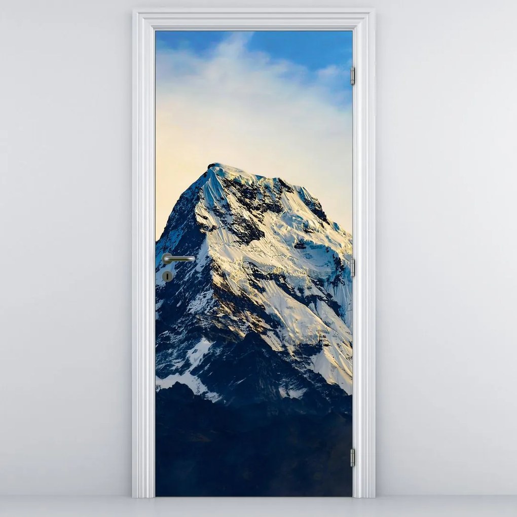 Fototapeta na dvere - Zasnežené hory (95x205cm)