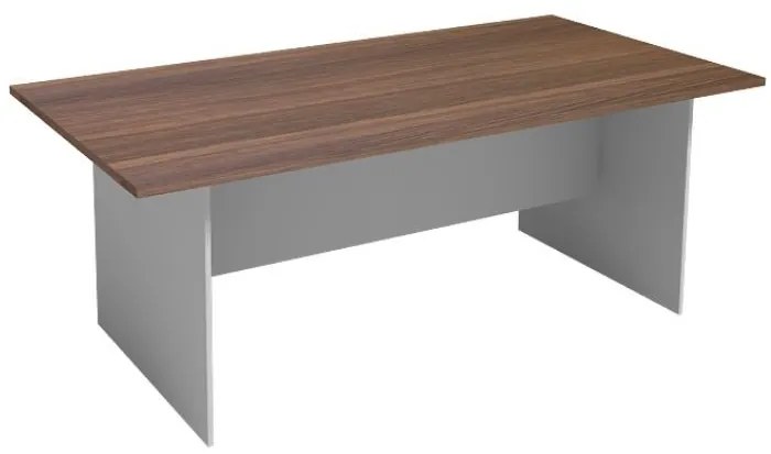Rokovací stôl PRIMO GRAY, 2000 x 1000 mm, sivá/orech