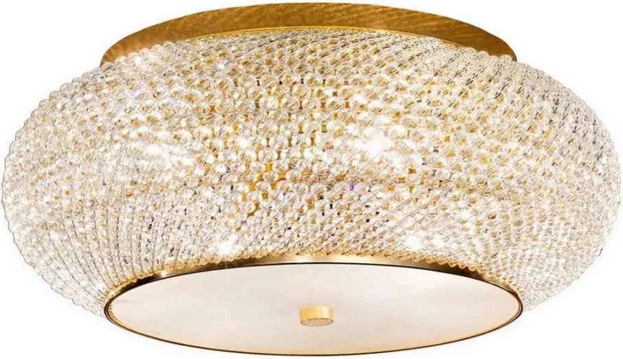 Ideal Lux - Krištáľové stropné svietidlo PASHA 14xE14/40W/230V pr. 65 cm zlatá