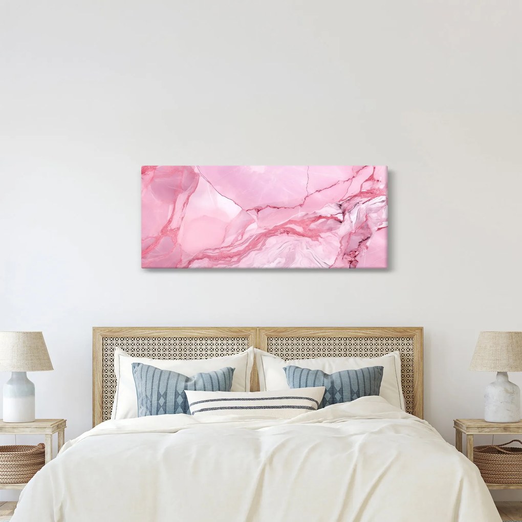 Obraz - Ružový mramor (120x50 cm)