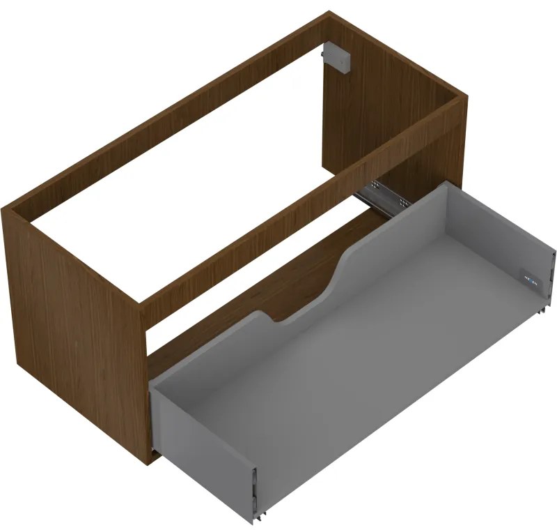 Mexen Box-A, závesná skrinka 100 cm, 1 zásuvka, orech, 91AX0-1000-470-1-86