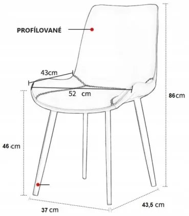 Sammer Jedálenská stolička v hnedej farbe z ekokože LR800 Lord ekokoža hneda