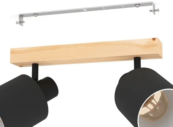 Eglo 99489 - Bodové svietidlo BATALLAS 2xE27/10W/230V