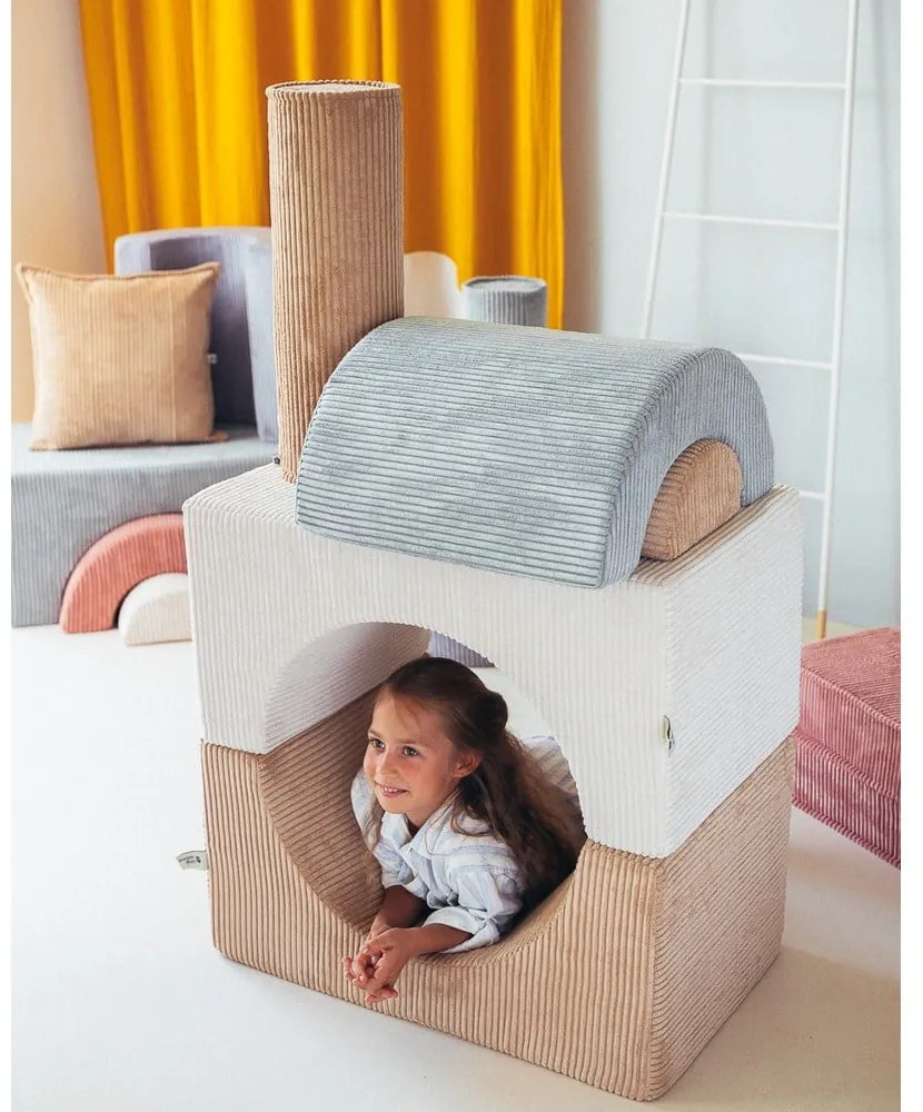 Menčestrové penové ihrisko v mentolovej farbe 75x49x37 cm Rainbow Montessori – Wigiwama