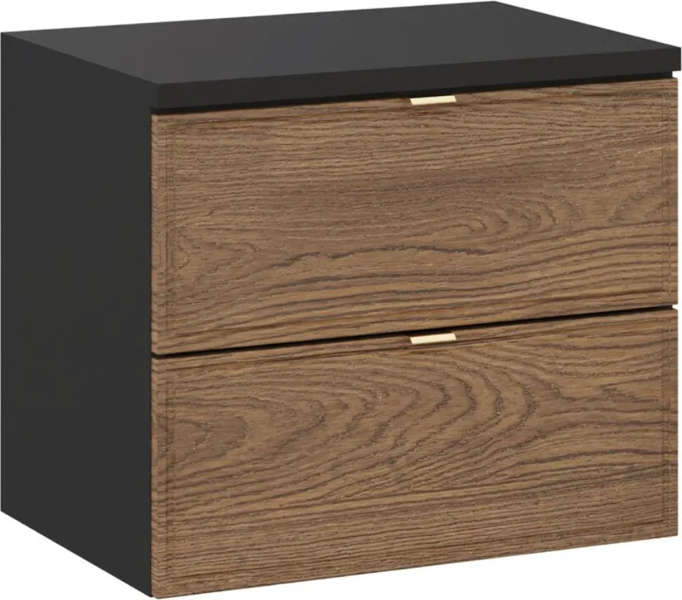 Kúpeľňová skrinka pod umývadlo s doskou 60 cm, sada Talia Casella (SET-TC B BLACK 60CM)