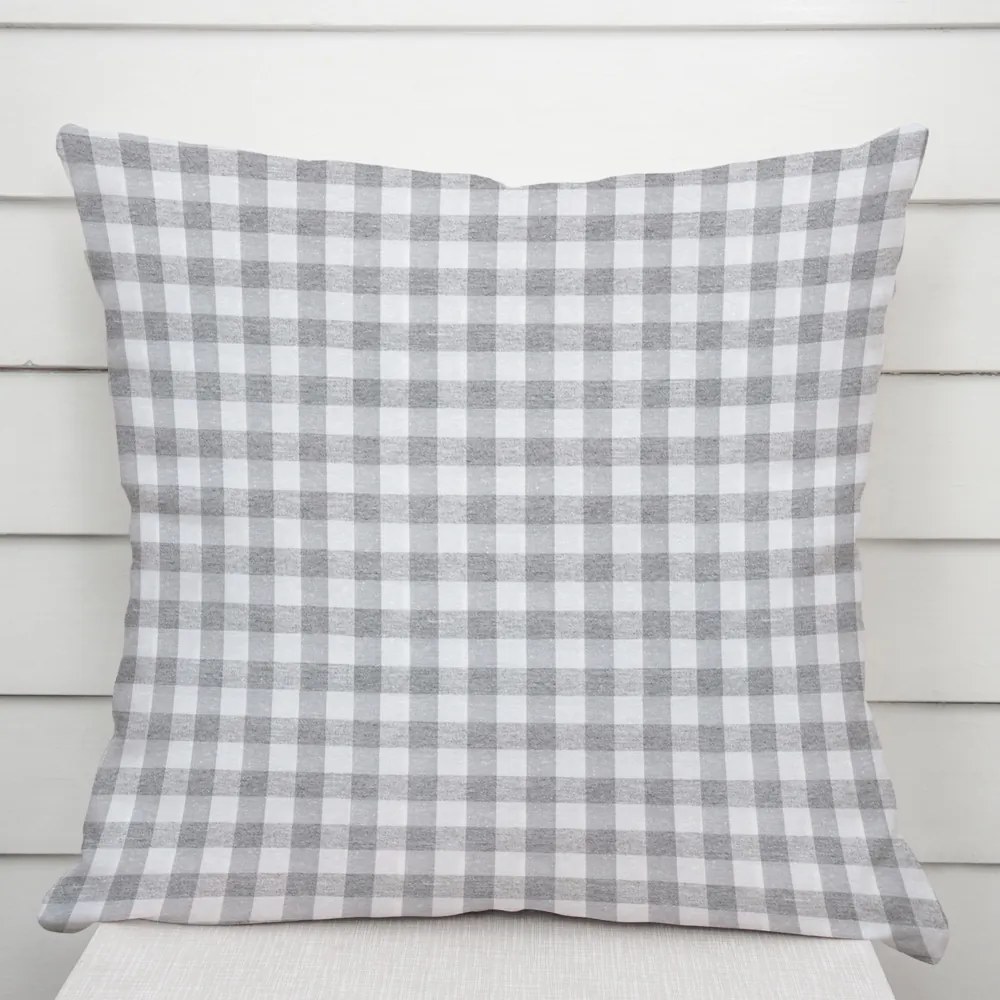 Biante Dekoračná obliečka na vankúš Rebeka RE-019 Sivo-biela kocka stredná 30 x 50 cm