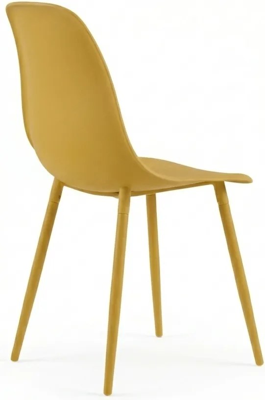 Jedálenská stolička OSAKA plastová, horčicová