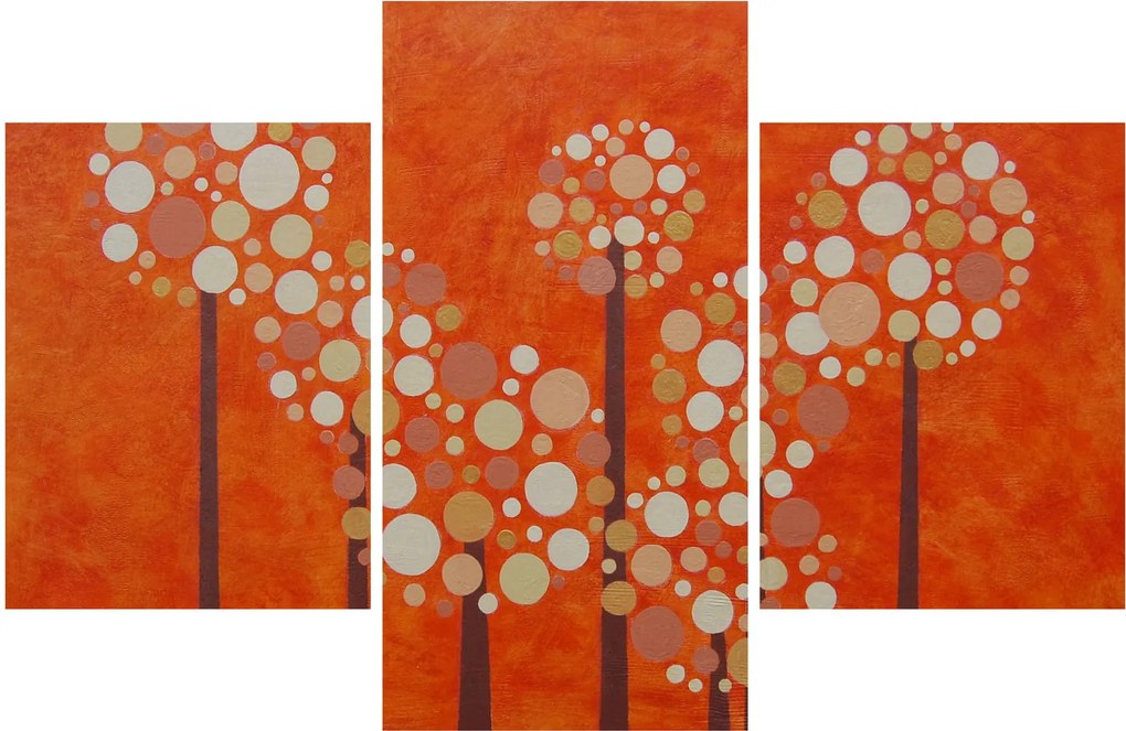 Obraz - Oranžový les (90x60 cm)