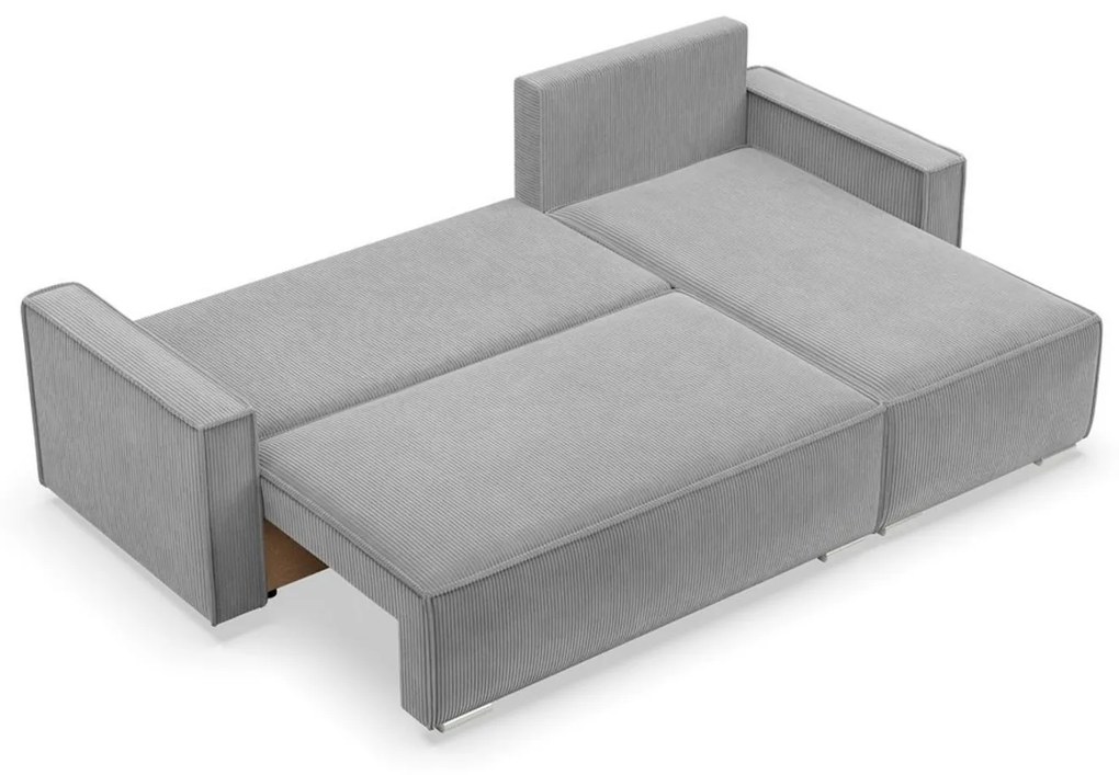 Rohová rozkladacia sedacia súprava LUCCA Sivá I