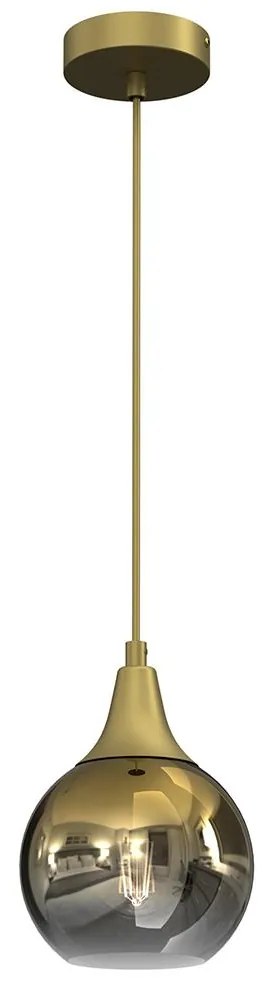 Luster na lanku MONTE 1xE27/60W/230V pr. 15 cm zlatá