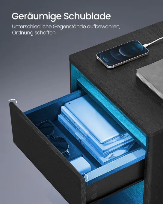 Nočný stolík s LED osvetlením LET618T22