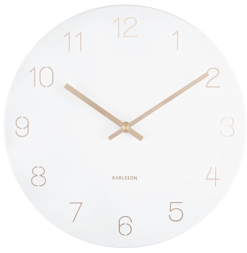 Nástenné hodiny Charm biela ∅ 30 × 3,5 cm
