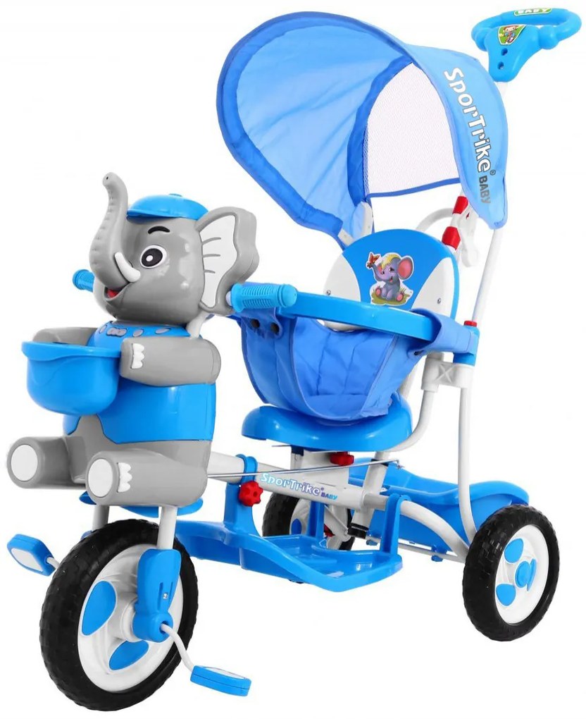 Trojkolesový bicykel Happy Blue Elephant B35-2