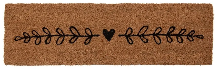Kokosová rohožka so srdiečkom  - 75*22*2 cm