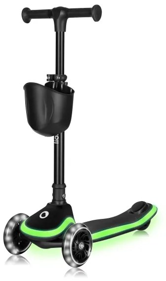 Lionelo - Detská kolobežka MEY 3xAAA Čierny Onyx