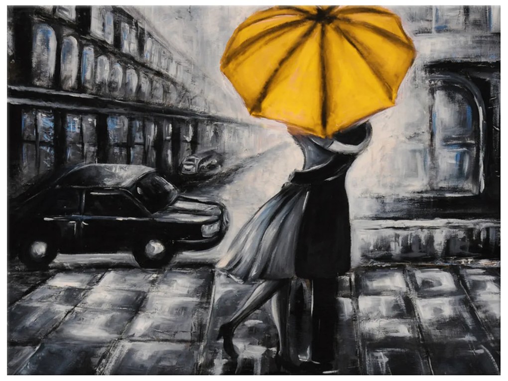 Gario Obraz na plátne Žltý bozk v daždi Rozmery: 90 x 60 cm
