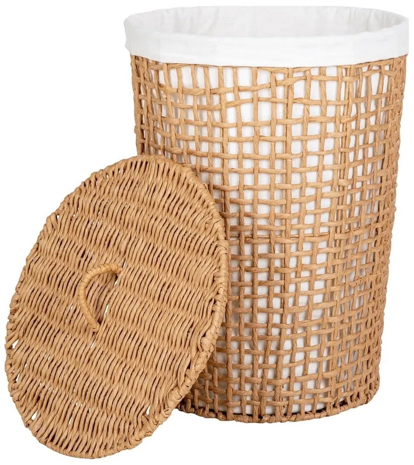 Papierový kôš na bielizeň v prírodnej farbe 77 l Pomal – House Nordic