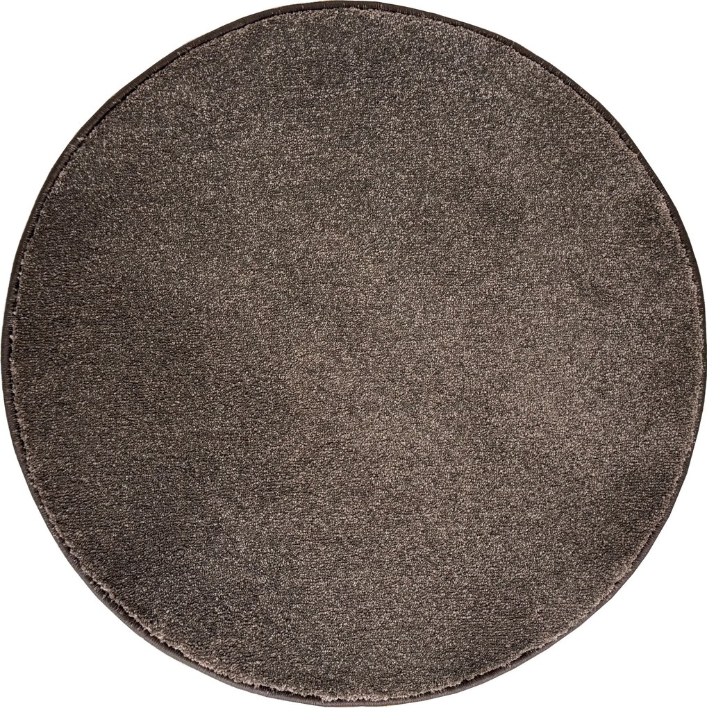 Kusový koberec Laguna LUX čokoláda kruh, 100x100 (priemer) kruh, hnedá, obývacia izba, Vopi