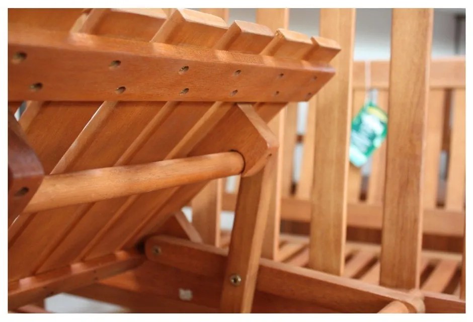 Záhradná lavica s odkladacím stolíkom z eukalyptového dreva Garden Pleasure Phuket