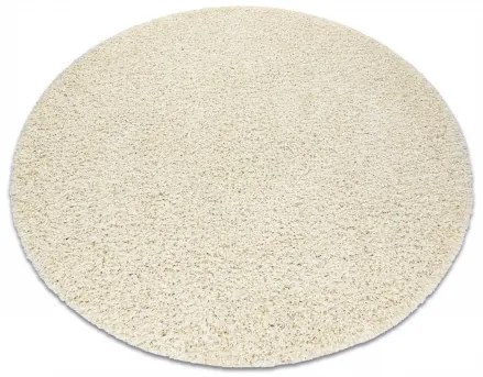 Okrúhly koberec SOFFI shaggy 5cm krémová Veľkosť: kruh 100 cm