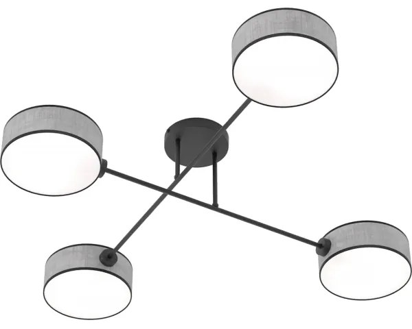 Prisadený luster MAGA 4xE14/10W/230V sivý