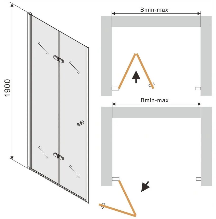 Mexen Lima sprchovací kút 120x100cm, 6mm sklo, chrómový profil-šedé sklo, 856-120-100-01-40