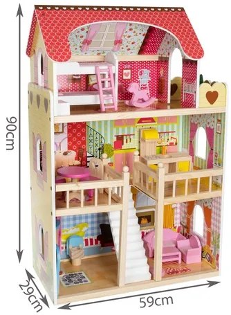 Drevený domček pre bábiky Kruzzel D11252