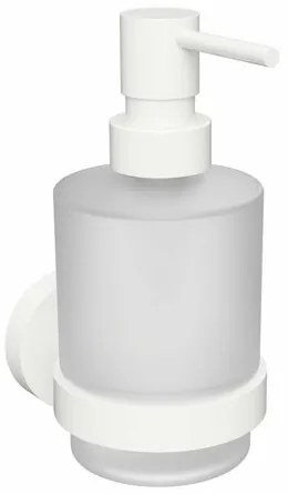 Sapho XR103W X-Round White dávkovač mydla 200 ml, mliečne sklo/biela