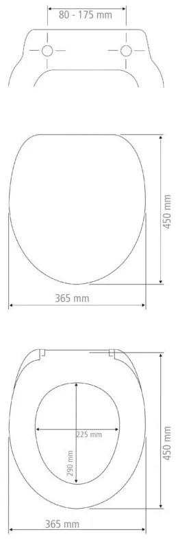 WC doska Wenko Polar, 36,5 x 45 cm