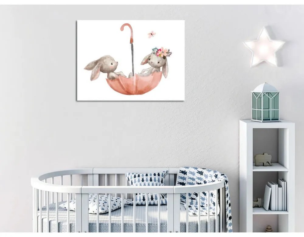 Detský obrázok 40x30 cm Bunnies – Wallity