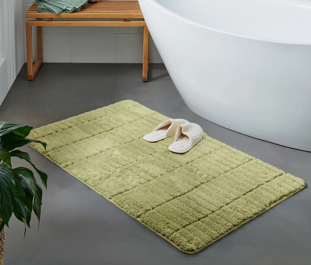 Predložka do kúpeľne Comfort, cca 70 x 120 cm, zelená