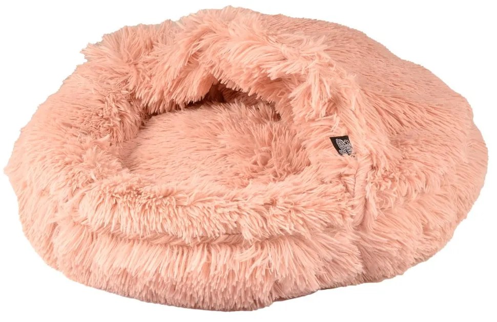 Svetloružový kukaň pre mačku ø 55 cm – Love Story