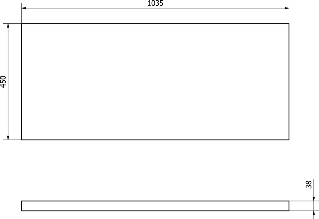Aqualine Sapho, VEGA pracovná doska 104x45cm, dub platin