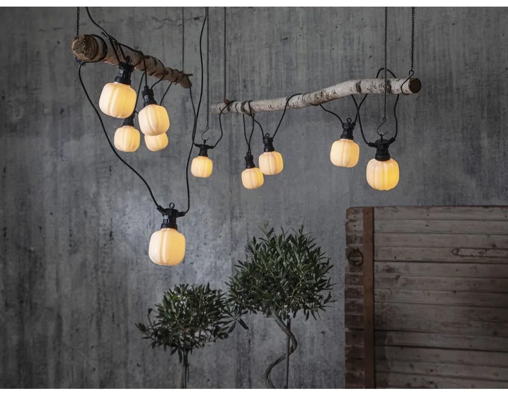 Čierna vonkajšia svetelná LED reťaz Star Trading Circus Maxi, dĺžka 5 m